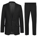 Mens suit black dress suit for men