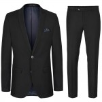 Black dress suit for men - Slim Fit - AMF-stich