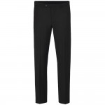 Mens pants black solid - suit pants trousers - 100% virgin wool