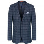 Mens sports jacket gray blue | slim fit dress jacket for men