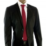 Paul Malone red knit tie for men - SK2