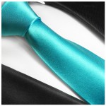 Turquoise Necktie 100% Silk Mens Tie by Paul Malone 981